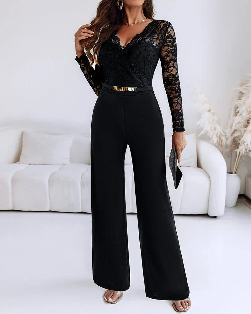 Julienne – Langärmeliger Damen-Jumpsuit mit Rückenreißverschluss – Ansicht 4