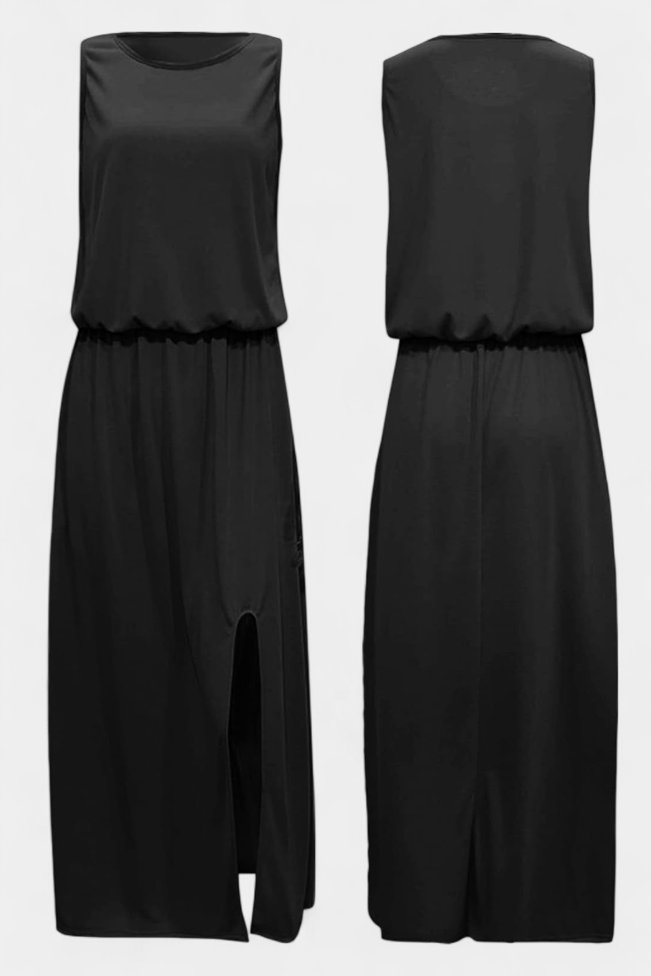Dianne – Ärmelloses Damenkleid mit Seitenschlitz – Ansicht 12