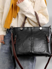 Aria – Lederschultertasche für Damen mit Magnetverschluss