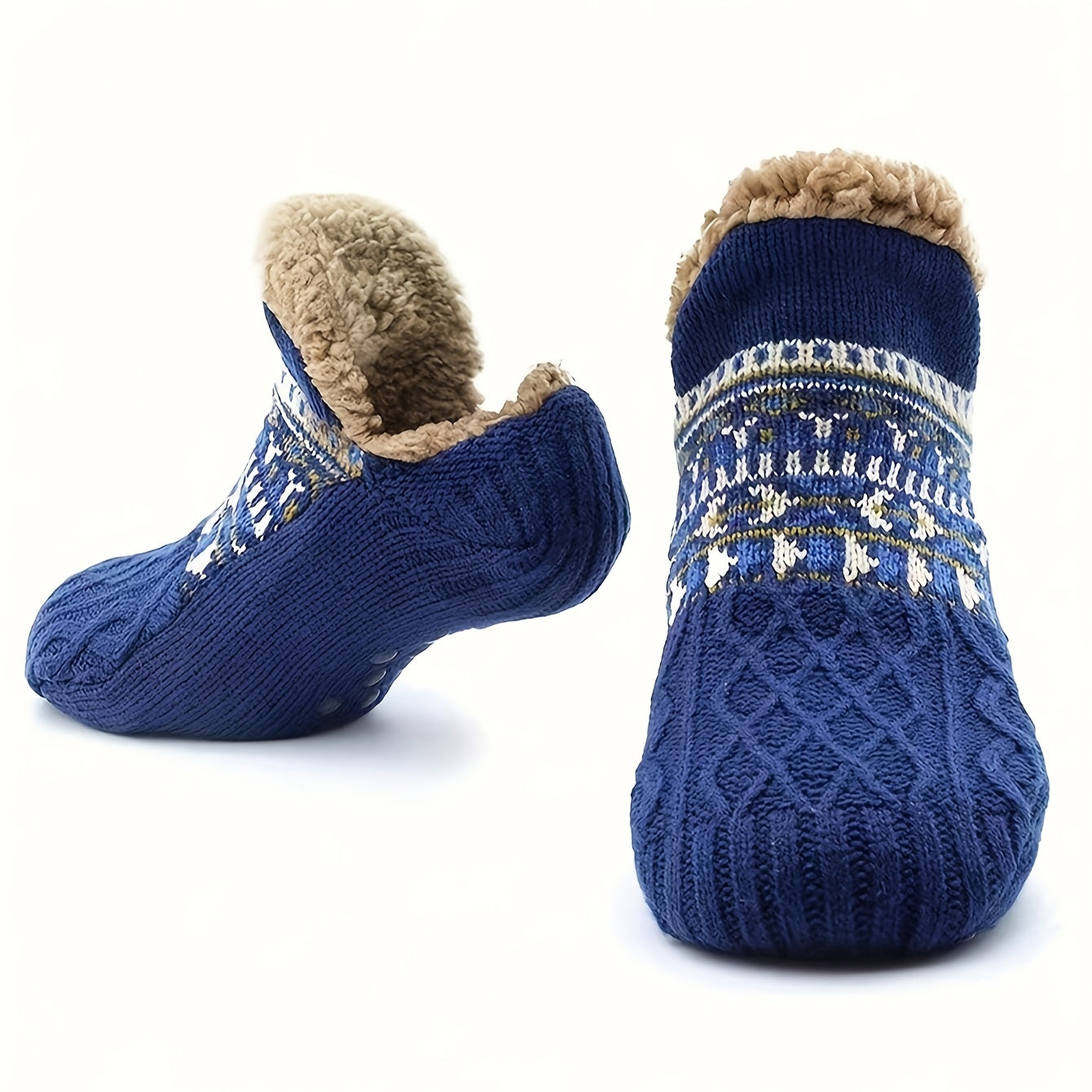 Gestrickte Damen-Hausschuhe Julia mit Fleecefutter