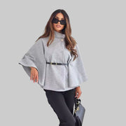 Selviora – Elegante Jacke für Damen mit Schmetterlingsärmeln und Gürtel – Ansicht 3