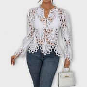 Asymmetrische Damenbluse Savannah