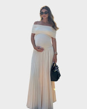 Umstands-Maxikleid Amara für Damen mit Falten