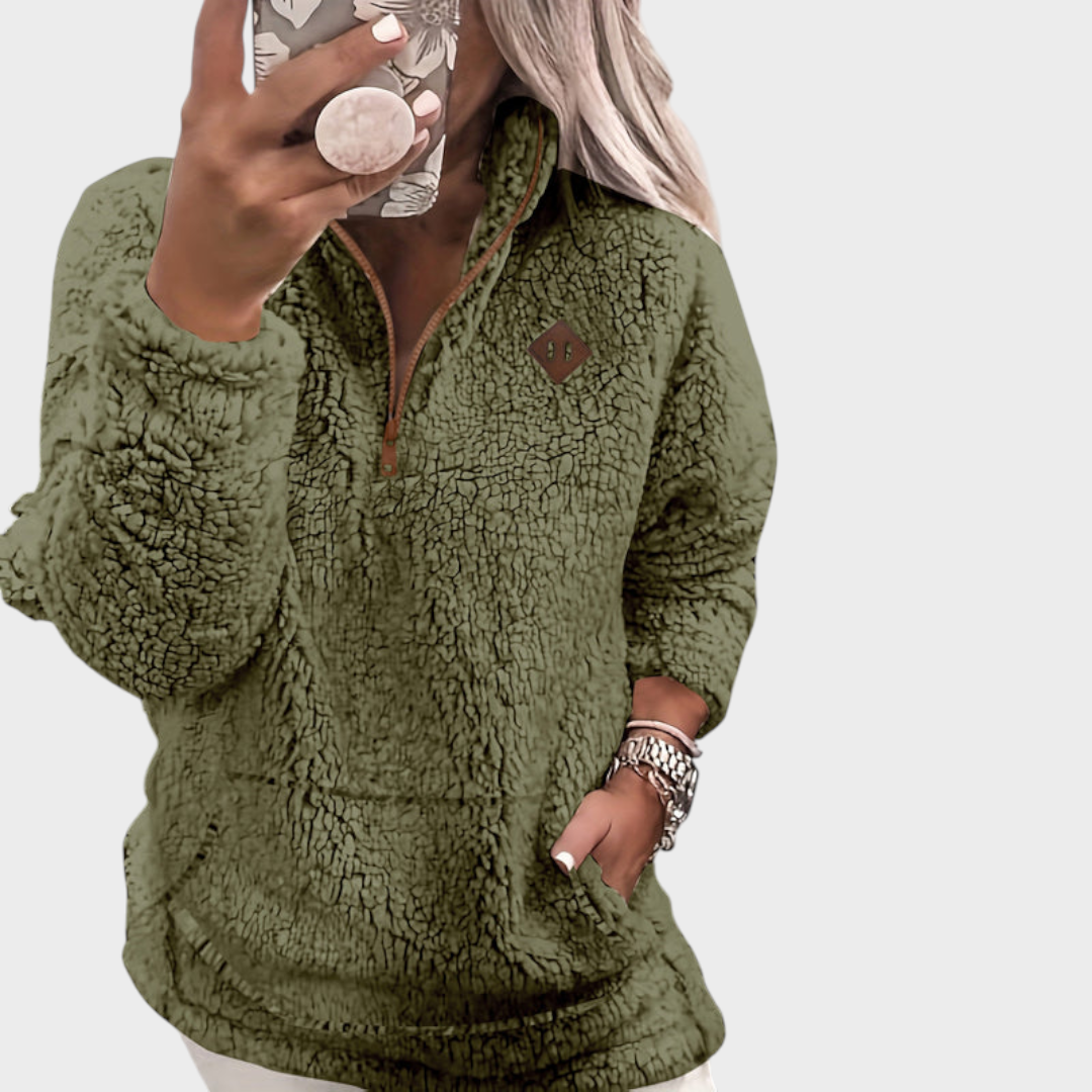 Eloise | Fleecegefüttertes Sweatshirt mit Reißverschluss