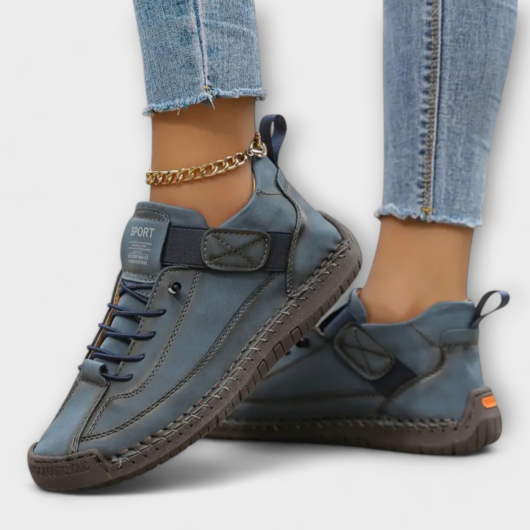 Vintage Chelsea-Boots für Damen mit Schnürung – Ansicht 7