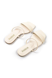 Klassische flache Damen-Sandalen mit eckiger Zehenpartie – Ansicht 5