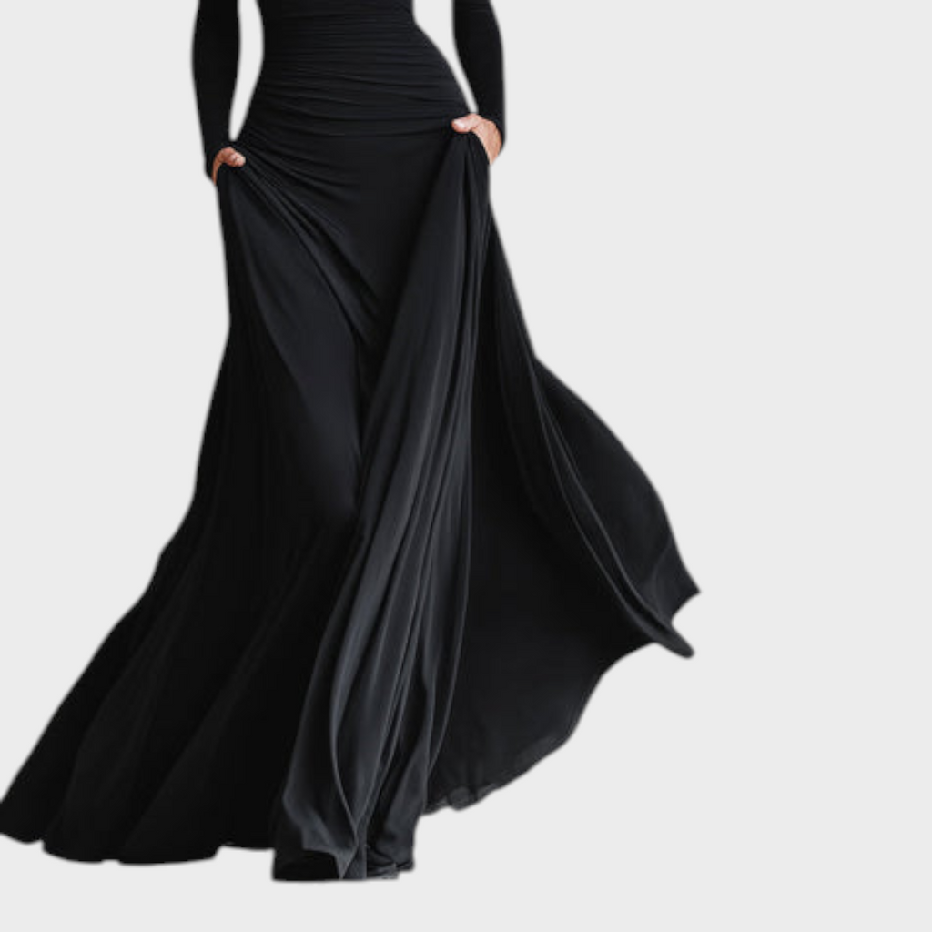 Mikayla | Elegantes Maxikleid mit fließenden Falten