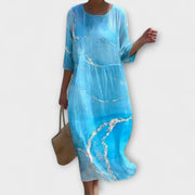 Miranda – Stilvolles Maxikleid für Damen mit Blumenmuster – Ansicht 3