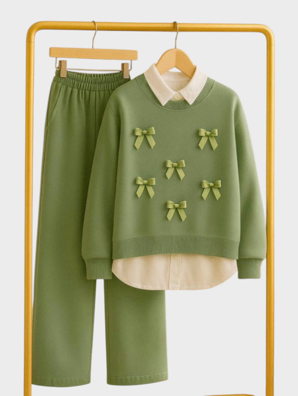 Raxie – Zweiteiliges gestreiftes Strickset für Damen