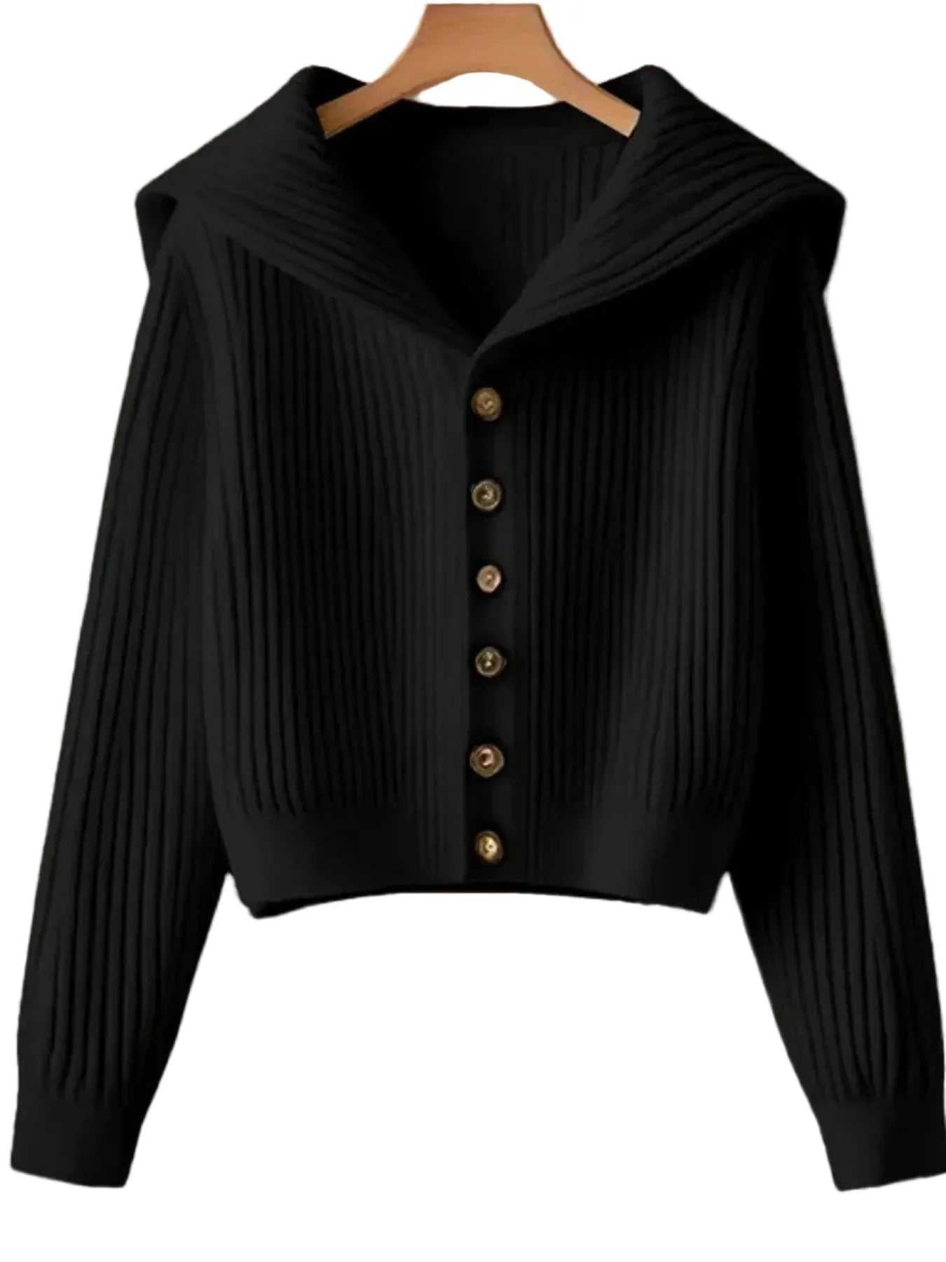 Melina – Damen-Strickjacke mit Rippenmuster – Ansicht 4