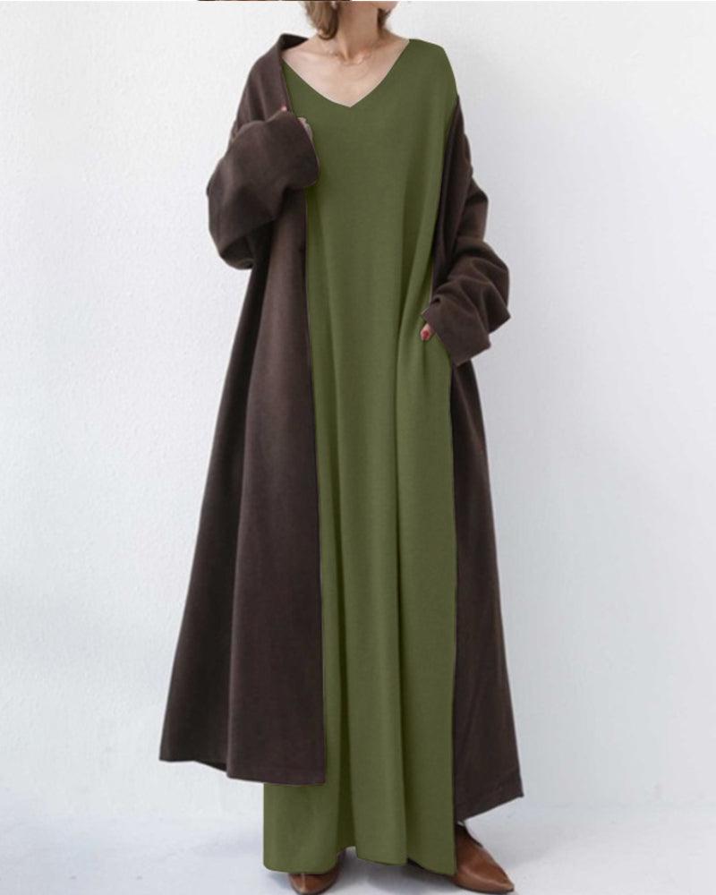 Eudora – Elegantes Maxikleid für Damen mit V-Ausschnitt – Ansicht 6