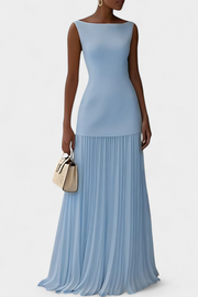 Damen-Chiffon-Abendkleid Silvana mit Falten – Ansicht 4