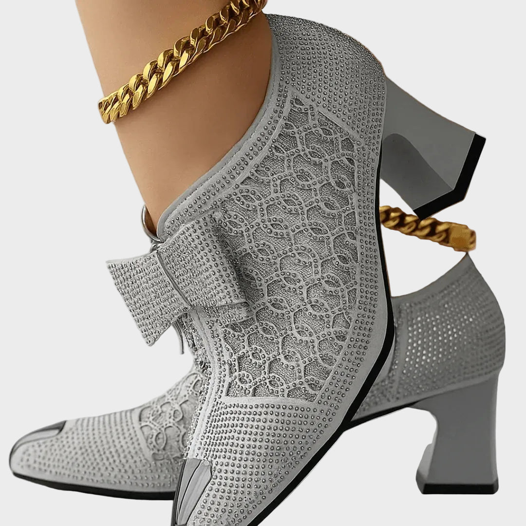 Damen-Pumps Vivienne mit Schleife und Strass – Ansicht 4