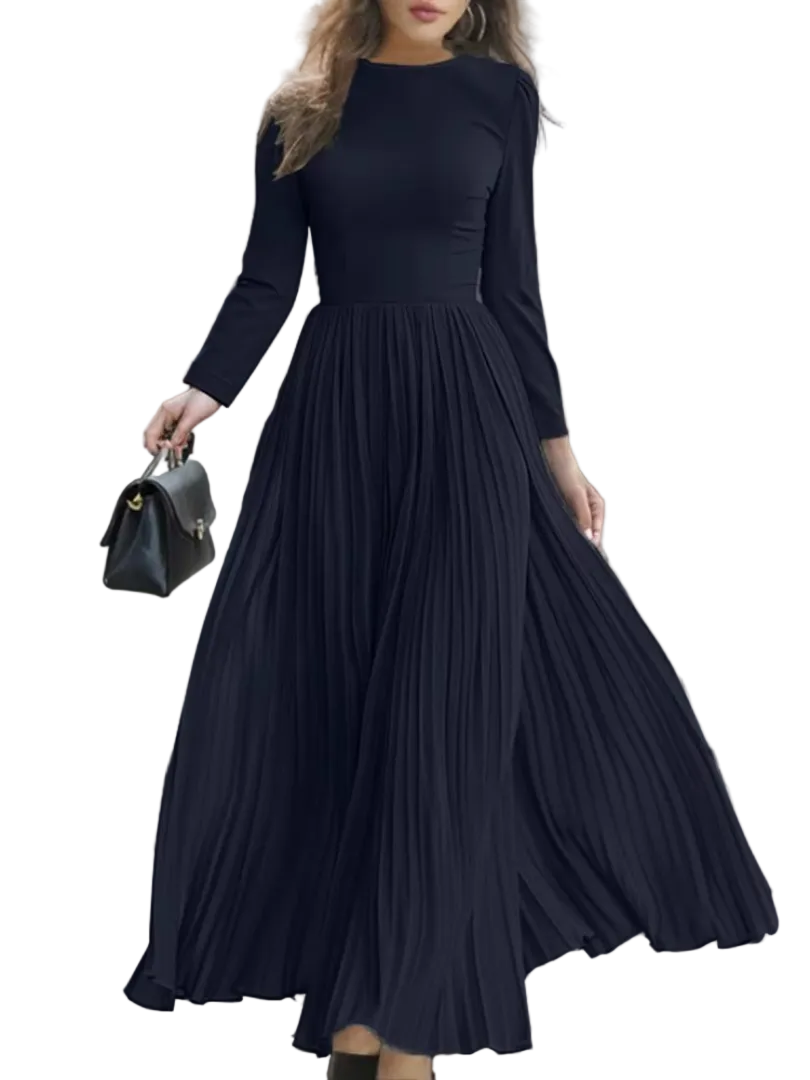 Marvee – Langärmliges Maxikleid mit Falten