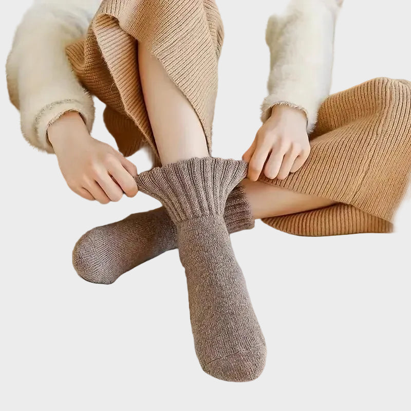 Sally – Wadenlange Damen-Wintersocken aus Baumwolle – Ansicht 4