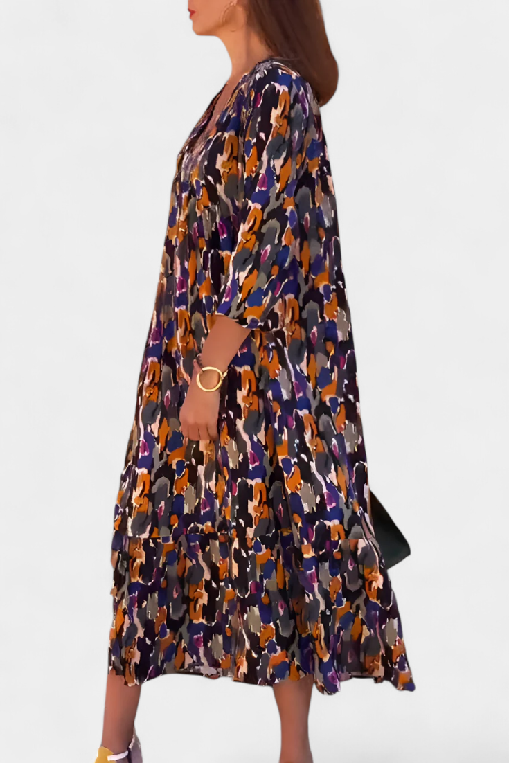 Teodora – Retro-Damenkleid mit Puffärmeln – Ansicht 4