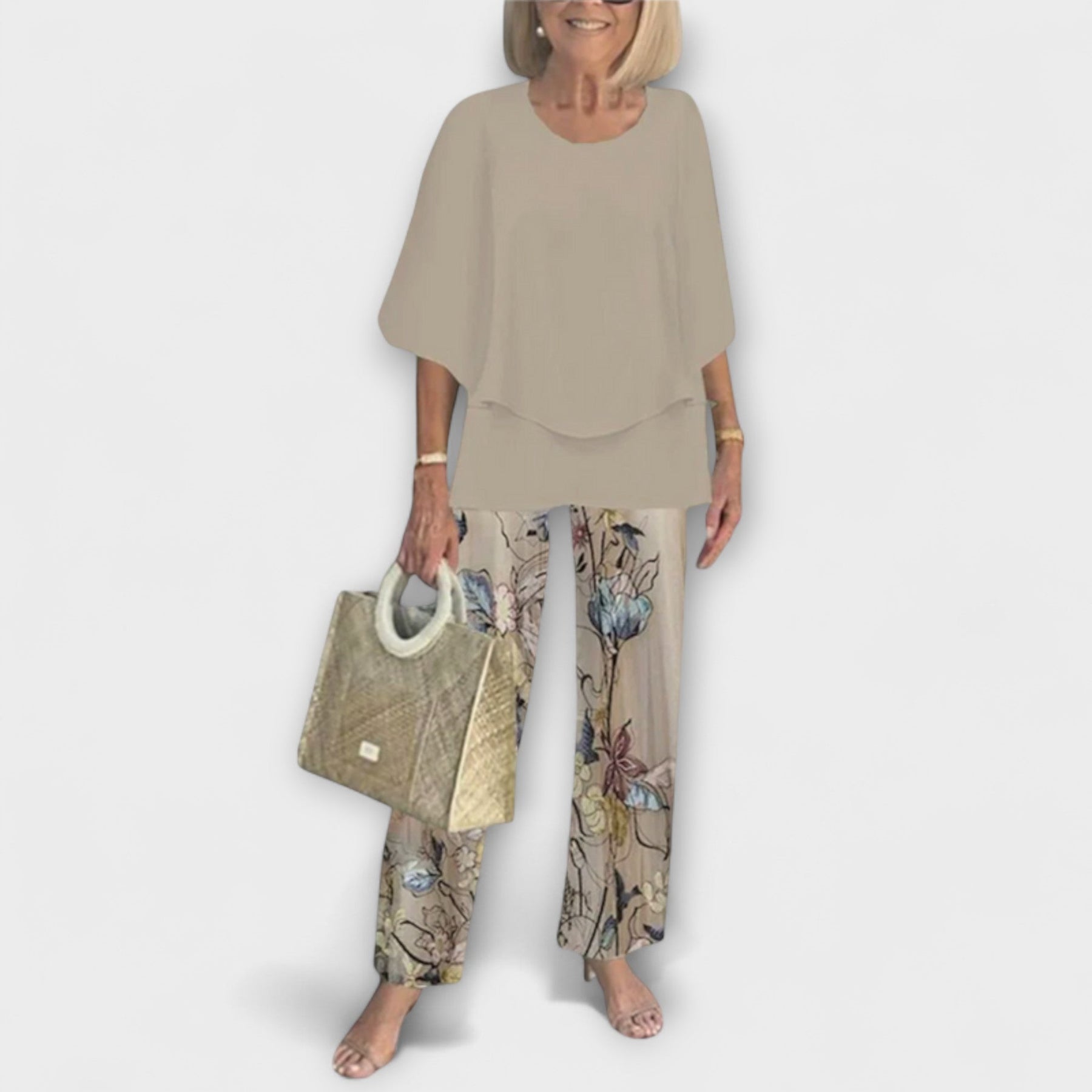 Modernes Damen-Set Rosamund mit Bluse und Hose – Ansicht 4