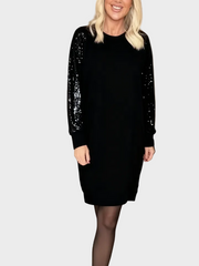Cunningham – Kleid mit Pailletten und langen Ärmeln – Ansicht 2