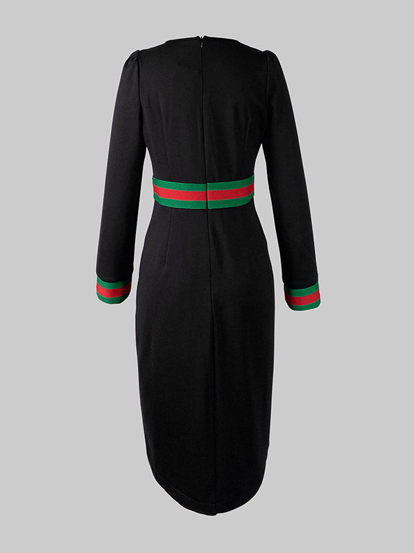 Viera – Zweiteiliges Strickkleid-Set mit Streifen – Ansicht 4