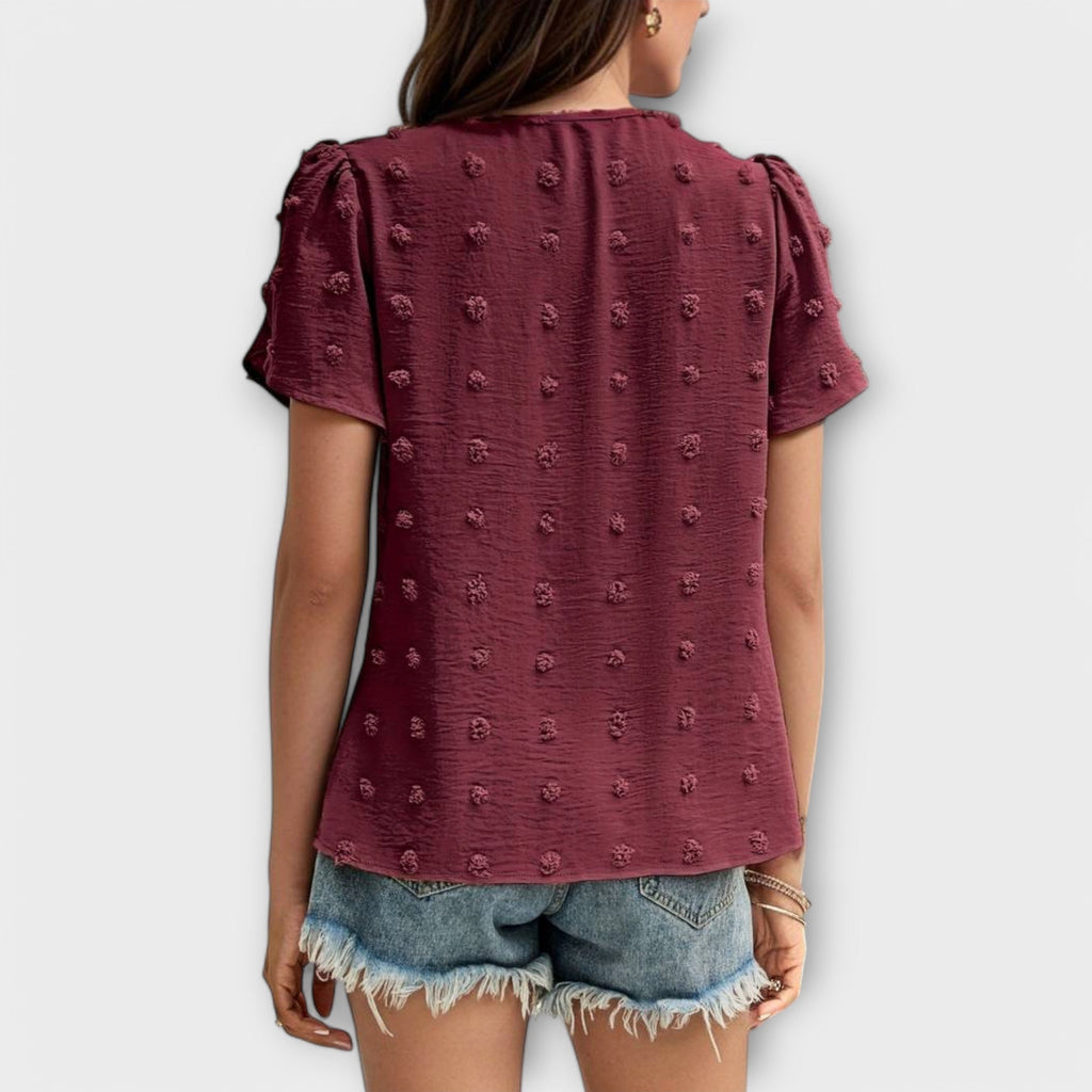 Charlotte – Die perfekte gepunktete Bluse