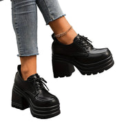 Damen-Oxford-Plateauschuhe Vivienne