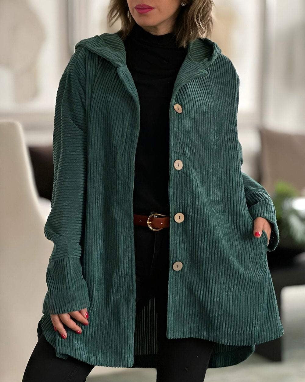 Cordia – Cordjacke für Damen mit Kapuze – Ansicht 4