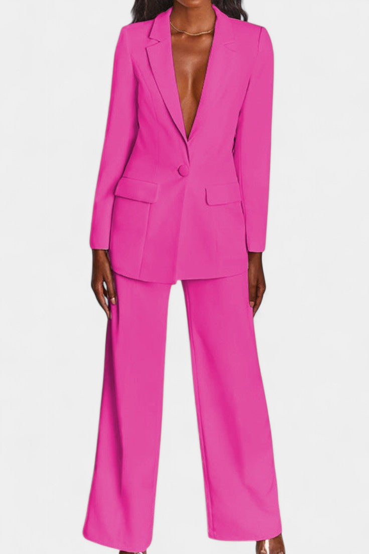 Marnie Set aus tailliertem Blazer und weit geschnittener Hose