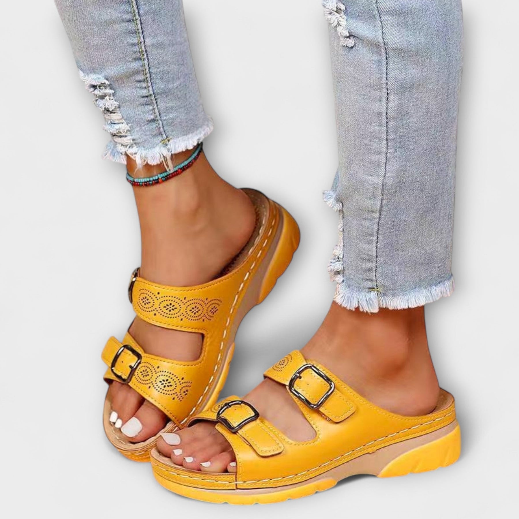 Orthopädische Damen-Ledersandalen – Ansicht 4