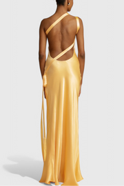 Lucra – Maxikleid für Damen mit offenem Rücken und diagonalen Trägern – Ansicht 5