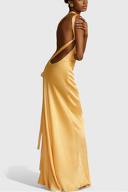 Lucra – Maxikleid für Damen mit offenem Rücken und diagonalen Trägern – Ansicht 6