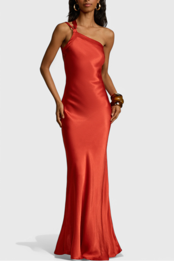 Lucra – Maxikleid für Damen mit offenem Rücken und diagonalen Trägern – Ansicht 7