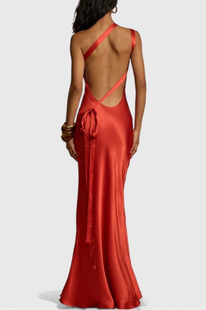 Lucra – Maxikleid für Damen mit offenem Rücken und diagonalen Trägern – Ansicht 8