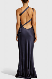 Lucra – Maxikleid für Damen mit offenem Rücken und diagonalen Trägern – Ansicht 2