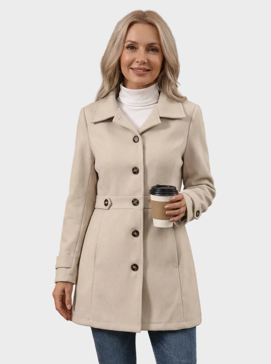 Rosa – Eleganter zeitloser Wollmantel für Damen