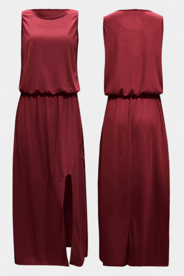 Dianne – Ärmelloses Damenkleid mit Seitenschlitz – Ansicht 8