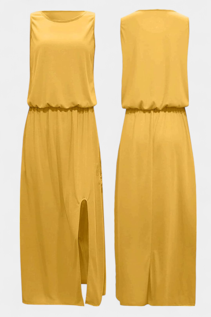 Dianne – Ärmelloses Damenkleid mit Seitenschlitz – Ansicht 6