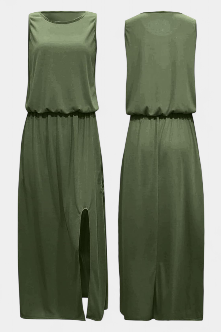 Dianne – Ärmelloses Damenkleid mit Seitenschlitz – Ansicht 10
