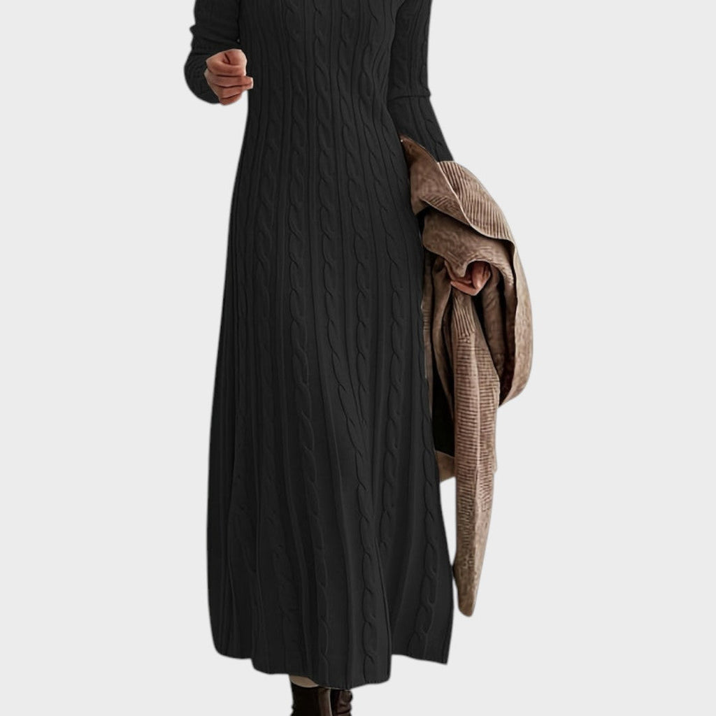 Evelyn | Bequemer Maxi-Jumpsuit aus Zopfstrick