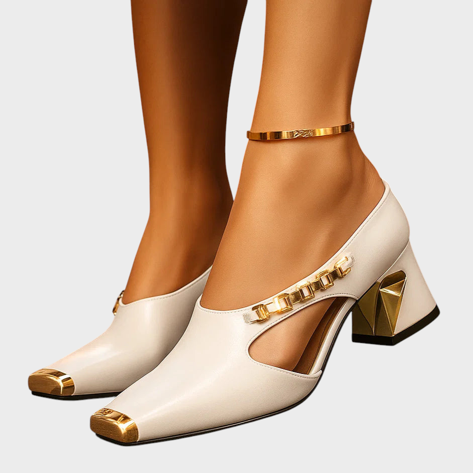 Irene – Metallische Pumps für Damen mit offenem Schnitt