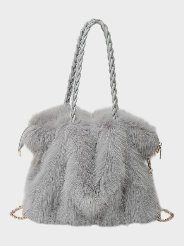 Charlotte – Multifunktionale Samt-Schultertasche für Damen – Ansicht 4