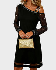Winona – Schulterfreies Thermokleid mit Strassapplikationen – Ansicht 4