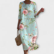 Miranda – Stilvolles Maxikleid für Damen mit Blumenmuster