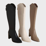 Oslo – Leder-Kniestiefel für Damen