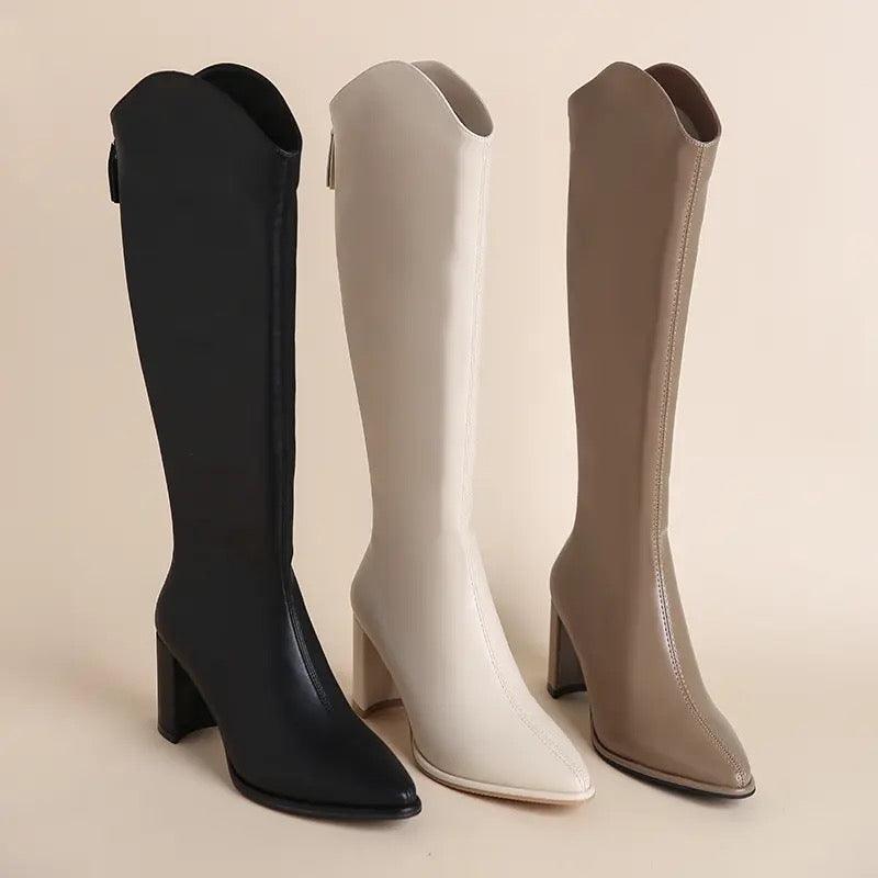 Precious – Kniehohe Lederstiefel für Damen