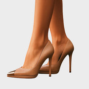 Damen-Pumps Aveline mit goldener Spitze und hohem Absatz – Ansicht 7