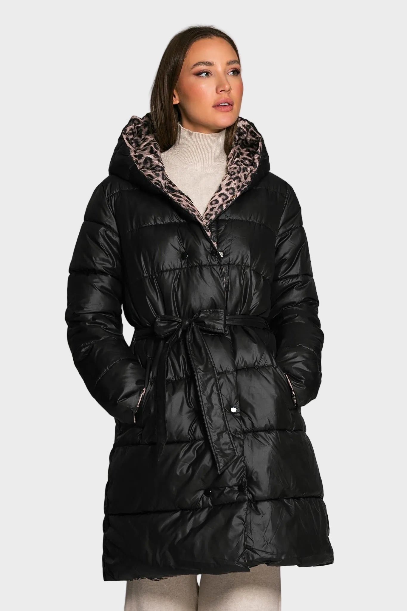 Pollie – Wendbare Damenjacke mit Leopardenmuster