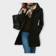 Leila – Eleganter Wollmantel für Damen mit Knöpfen – Ansicht 4