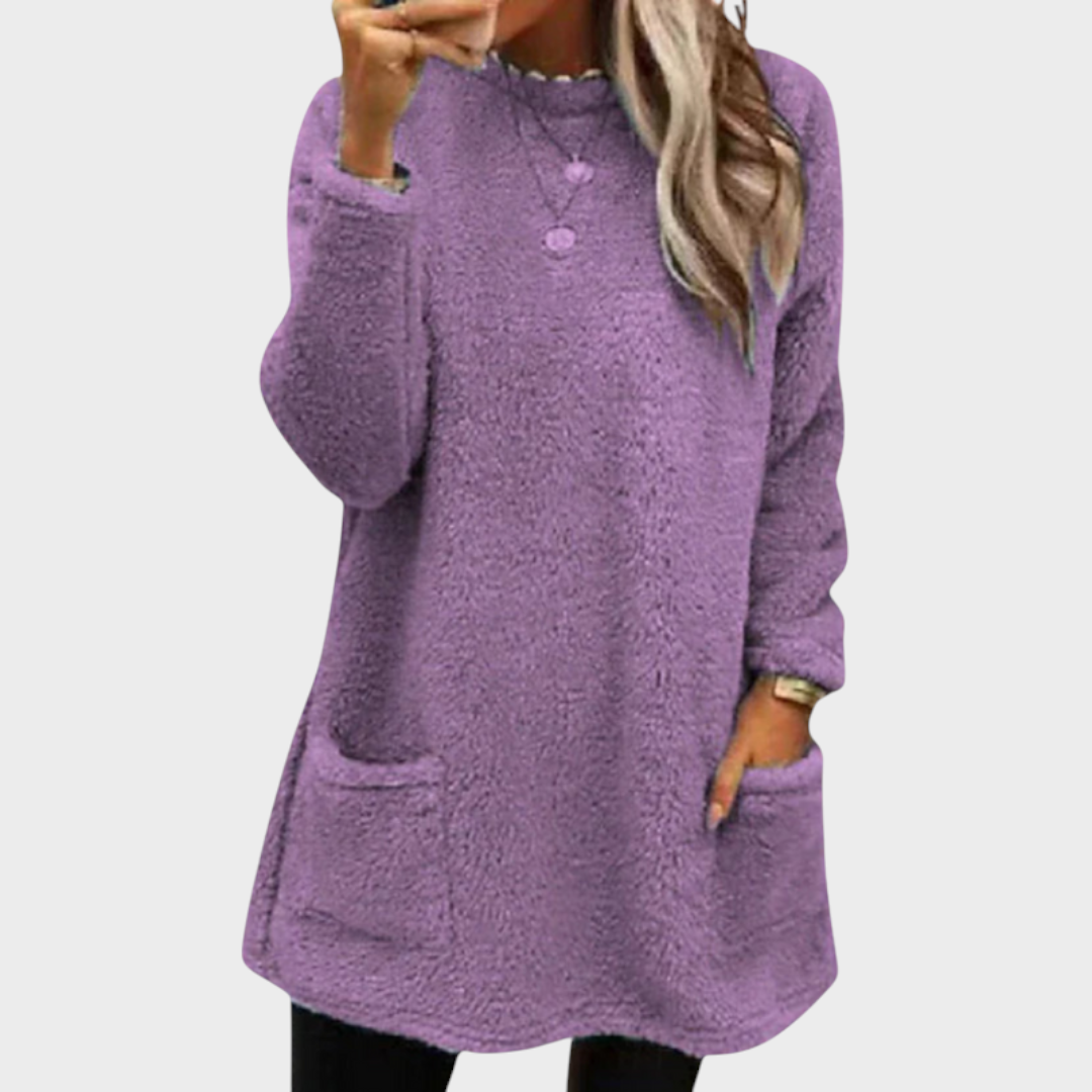 Willa – Bequemer Damenpullover mit Bauchabdeckung – Ansicht 4