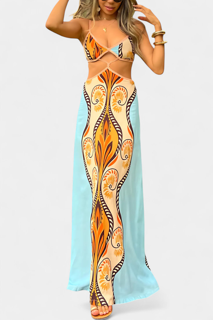 Sytella – Damenkleid mit Cut-out-Details und offenem Rücken – Ansicht 6