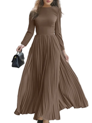 Marvee – Langärmliges Maxikleid mit Falten